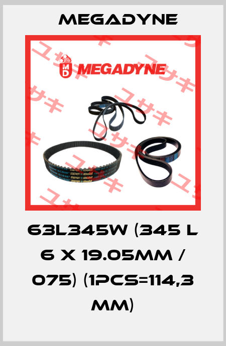 63L345W (345 L 6 x 19.05mm / 075) (1pcs=114,3 mm) Megadyne