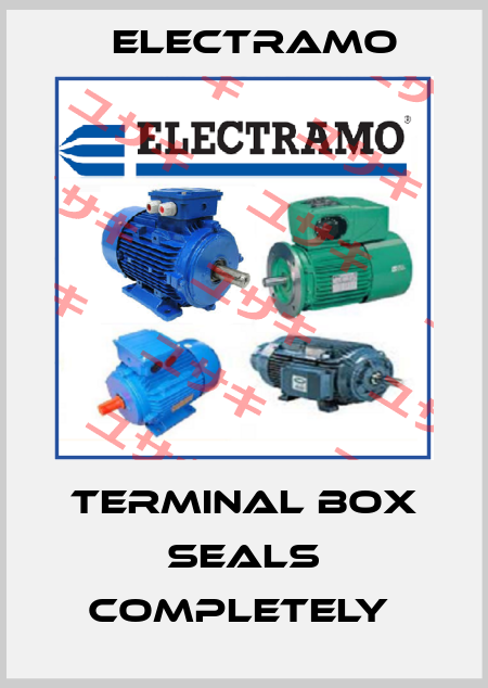Terminal box seals completely  Electramo