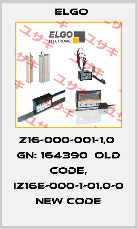 Z16-000-001-1,0  GN: 164390  old code, IZ16E-000-1-01.0-0 new code Elgo