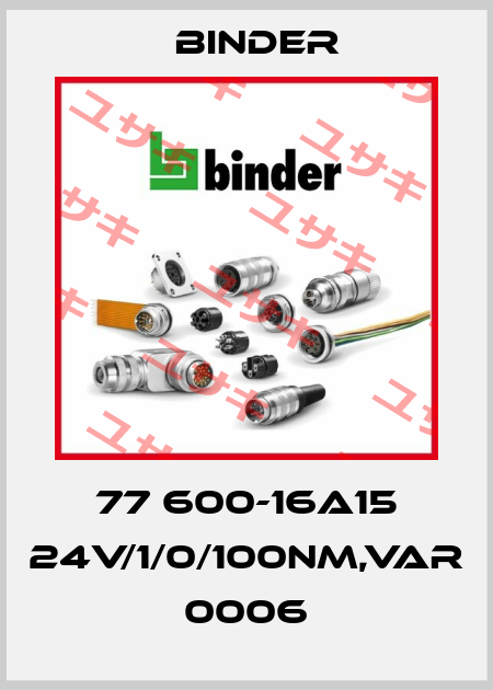 77 600-16A15 24V/1/0/100NM,VAR 0006 Binder