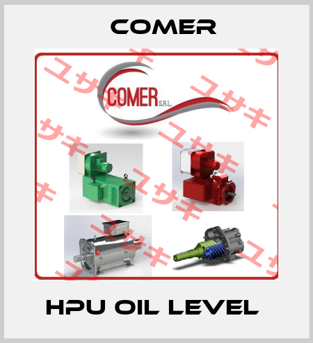 HPU oil level  Comer