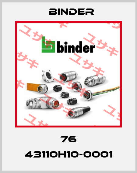 76 43110H10-0001 Binder