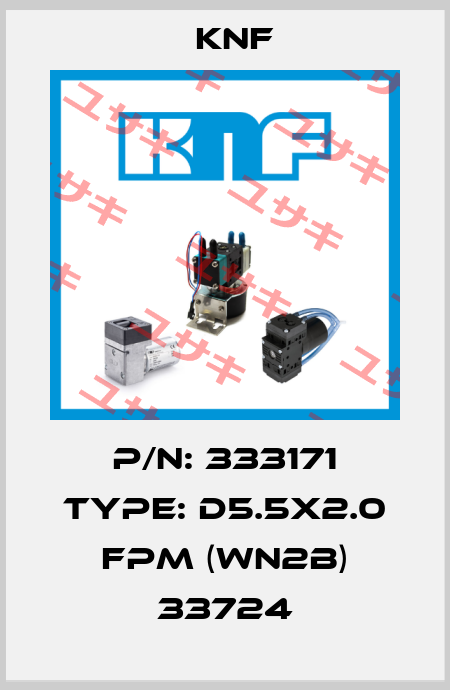p/n: 333171 type: D5.5X2.0 FPM (WN2B) 33724 KNF