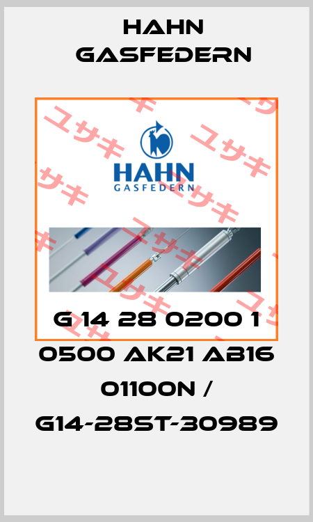 G 14 28 0200 1 0500 AK21 AB16 01100N / G14-28ST-30989 Hahn Gasfedern