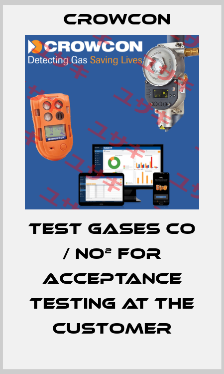 Test gases CO / NO² for acceptance testing at the customer Crowcon