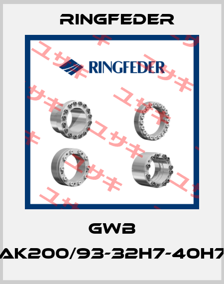 GWB AK200/93-32H7-40H7 Ringfeder