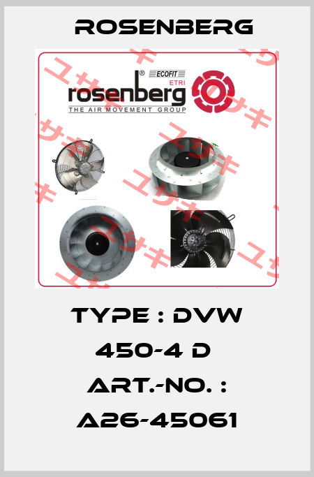 TYPE : DVW 450-4 D  ART.-NO. : A26-45061 Rosenberg