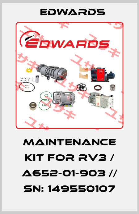 maintenance kit for RV3 / A652-01-903 // SN: 149550107 Edwards
