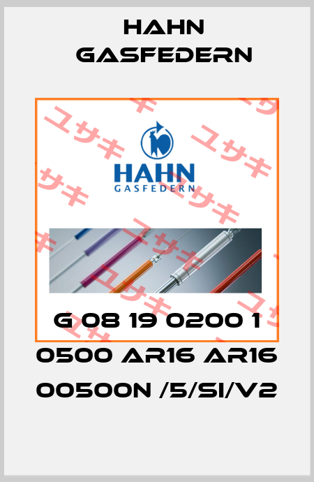 G 08 19 0200 1 0500 AR16 AR16 00500N /5/Si/V2 Hahn Gasfedern