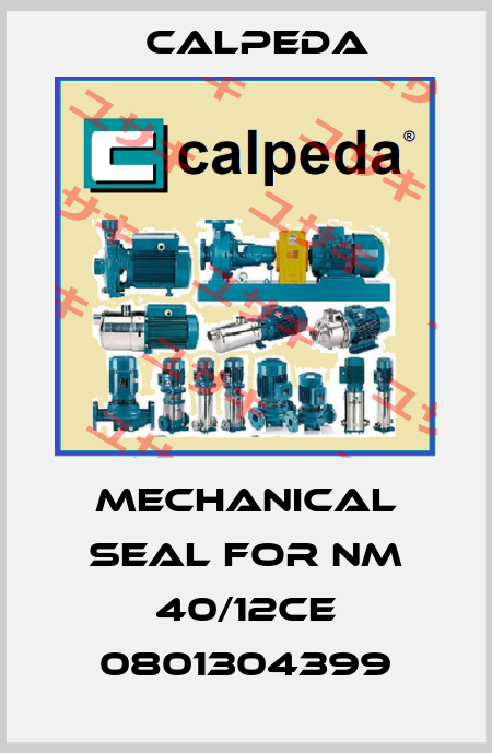 Mechanical seal for NM 40/12CE 0801304399 Calpeda
