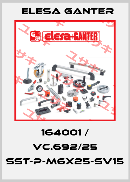 164001 / VC.692/25 SST-p-M6x25-SV15 Elesa Ganter