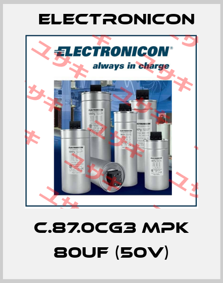 C.87.0CG3 MPK 80UF (50V) Electronicon