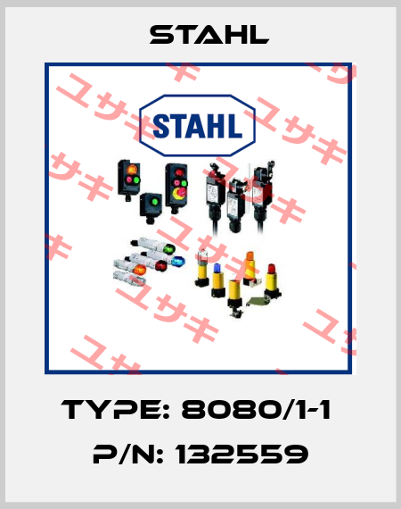 Type: 8080/1-1  P/N: 132559 Stahl