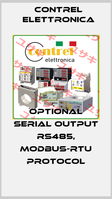 optional serial output RS485, modbus-RTU protocol Contrel Elettronica