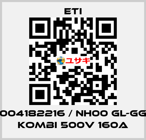 004182216 / NH00 gL-gG KOMBI 500V 160A Eti