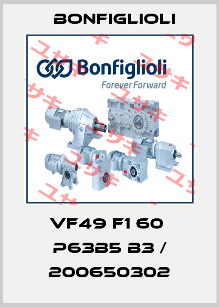 VF49 F1 60  P63B5 B3 / 200650302 Bonfiglioli