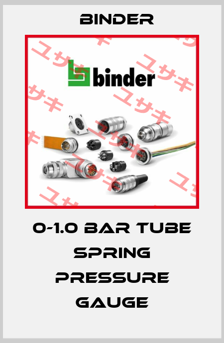 0-1.0 bar tube spring pressure gauge Binder