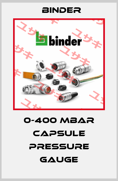 0-400 mbar capsule pressure gauge Binder