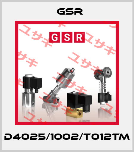 D4025/1002/T012TM GSR