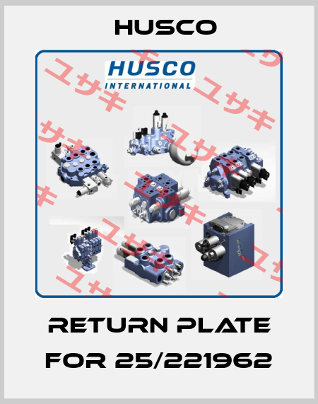 Return plate for 25/221962 Husco