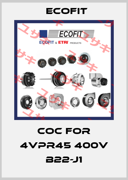 COC for 4VPR45 400V B22-J1 Ecofit