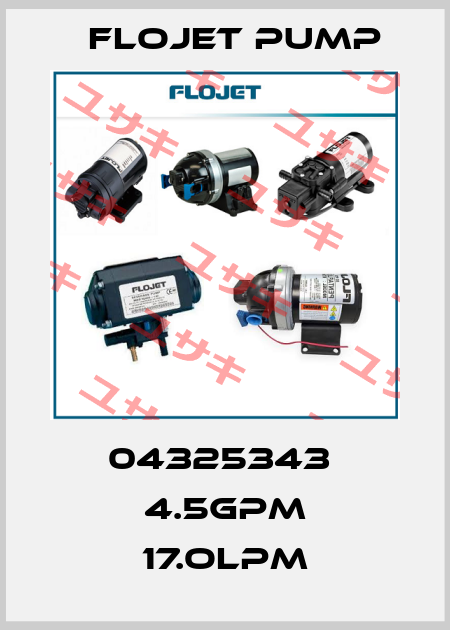 04325343  4.5GPM （17.OLPM） Flojet Pump