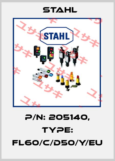 P/N: 205140, Type: FL60/C/D50/Y/EU Stahl