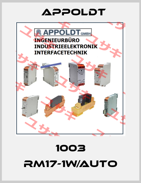 1003 RM17-1W/Auto Appoldt