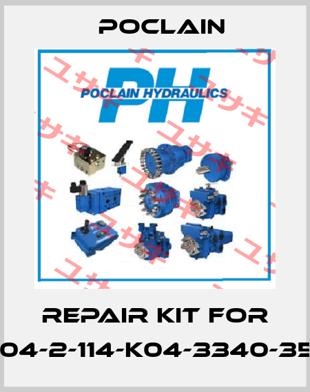 Repair kit for MK04-2-114-K04-3340-3590 Poclain