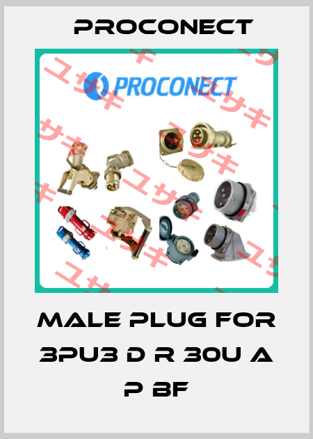 Male plug for 3PU3 D R 30U A P BF Proconect