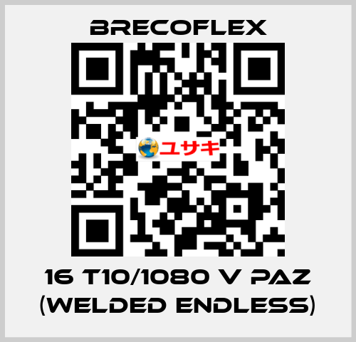 16 T10/1080 V PAZ (WELDED ENDLESS)  Brecoflex