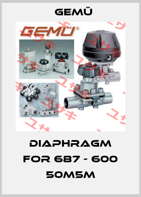 Diaphragm for 687 - 600 50M5M Gemü
