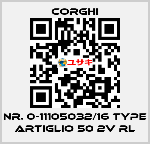 Nr. 0-11105032/16 Type ARTIGLIO 50 2V RL Corghi