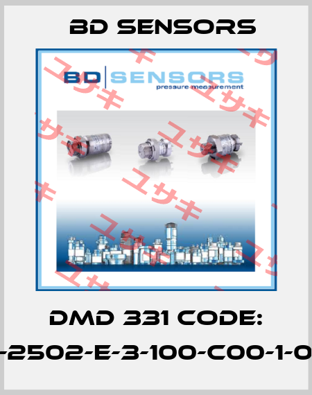 DMD 331 Code: 110-2502-E-3-100-C00-1-006 Bd Sensors