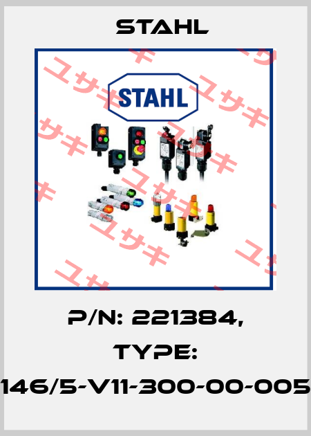 P/N: 221384, Type: 8146/5-V11-300-00-0050 Stahl