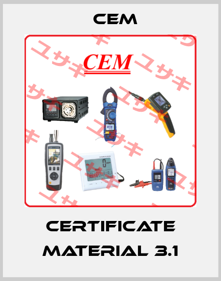 Certificate Material 3.1 Cem