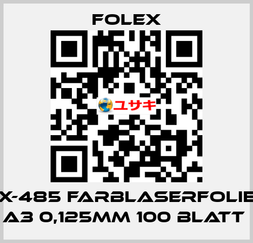 X-485 FARBLASERFOLIE A3 0,125MM 100 BLATT  Folex