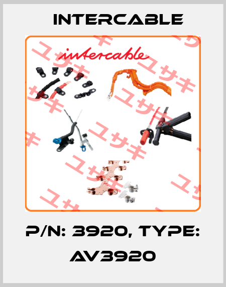 P/N: 3920, Type: AV3920 Intercable