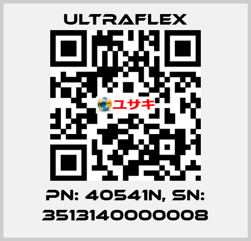 pn: 40541N, sn: 3513140000008 Ultraflex