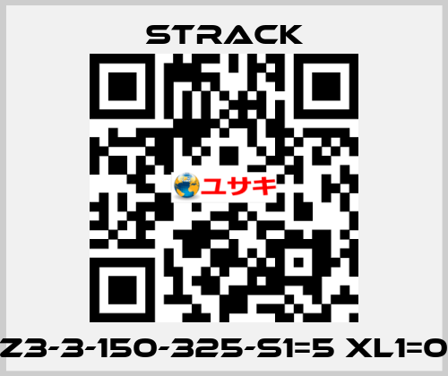 Z3-3-150-325-S1=5 XL1=0 Strack