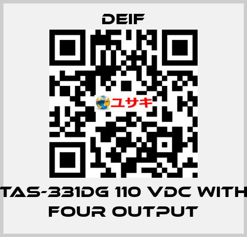 TAS-331DG 110 VDC with four output Deif