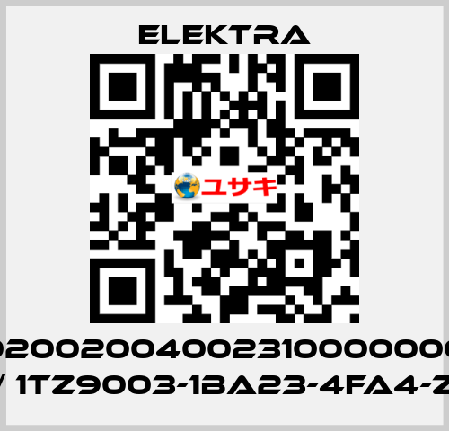 02002004002310000000 / 1TZ9003-1BA23-4FA4-Z ELEKTRA