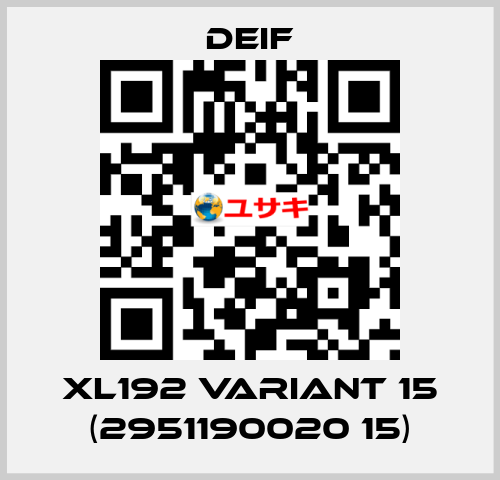 XL192 Variant 15 (2951190020 15) Deif