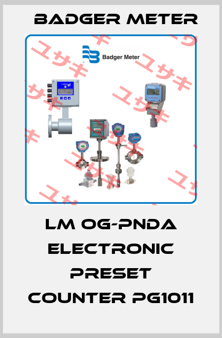 LM OG-PNDA electronic preset counter PG1011 Badger Meter