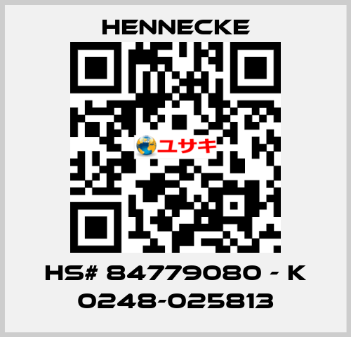 HS# 84779080 - K 0248-025813 Hennecke
