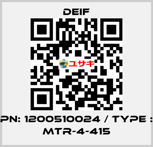 MTR-4-415 / 2962390110 05 Deif