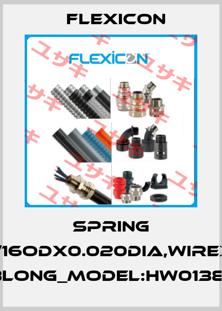 Spring 5/16ODX0.020DIA,WIREX1 7/8LONG_Model:HW01384Z Flexicon