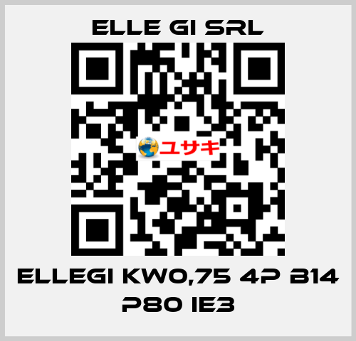 Ellegi Kw0,75 4P B14 P80 ie3 ELLE GI SRL