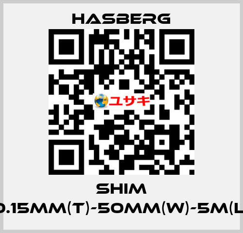 SHIM 0.15MM(T)-50MM(W)-5M(L) Hasberg