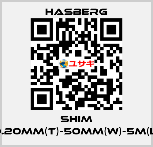 SHIM 0.20MM(T)-50MM(W)-5M(L) Hasberg